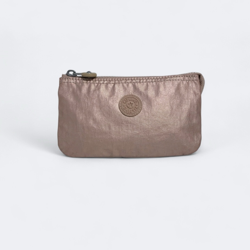 Kipling Creativity Large Metallic Pouch In Pink Shine